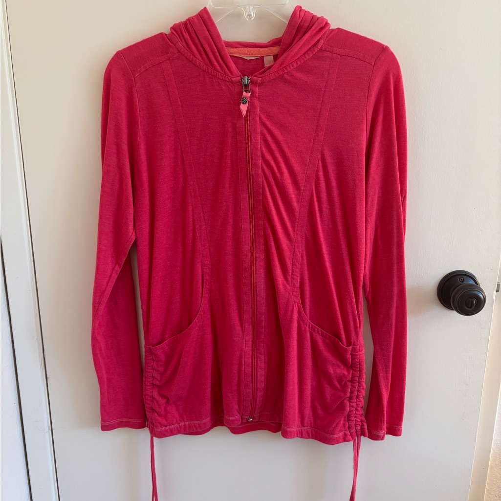 Athleta Coral Hooded Jacket With Adjustable Sides And Sleeves
